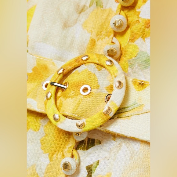 ZIMMERMANN WONDERLAND FLORAL BELTED MINI DRESS - SIZE 4 - NWOT - Picture 4 of 10